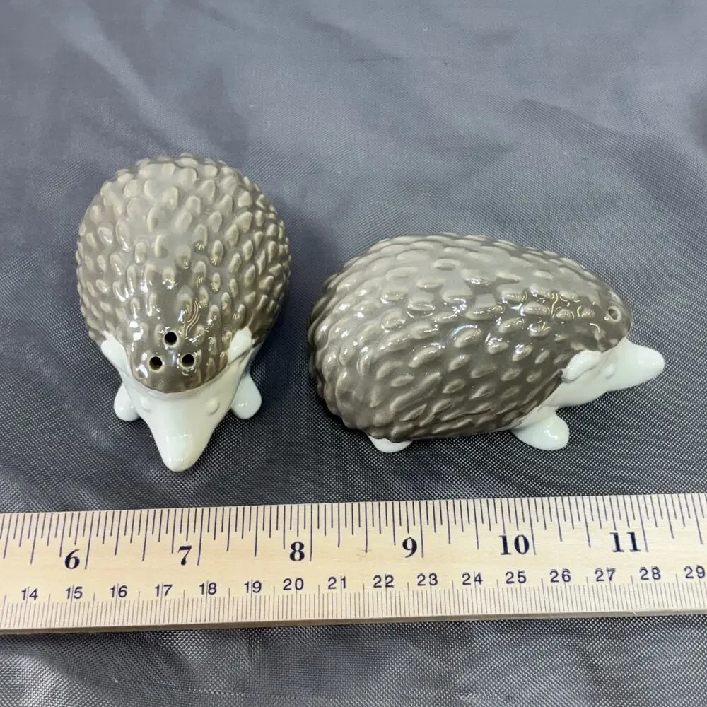 Ceramic Hedgehog Figural Salt & Pepper Shakers Target Threshold